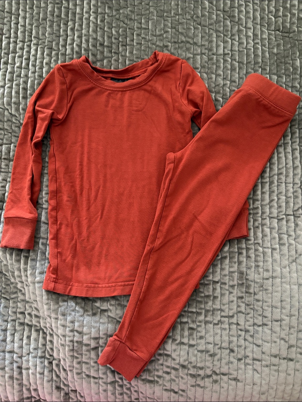Little Sleepies Rust Orange Long Sleeve Pajama Set